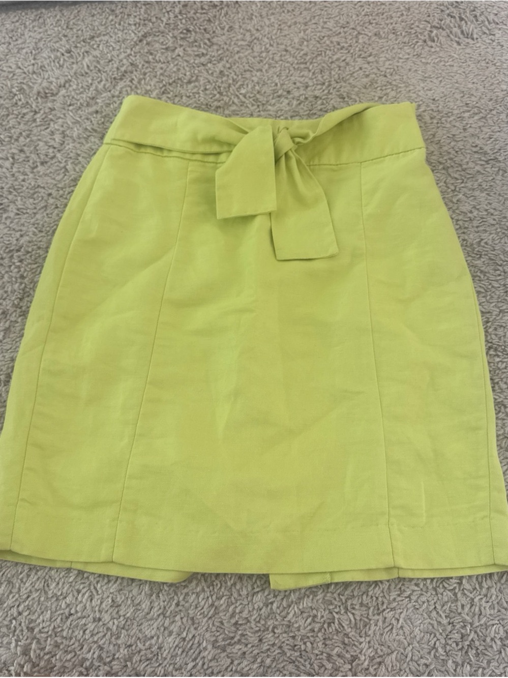 Banana Republic Bright Green Tie-Front Pencil Skirt